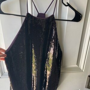 Sequin Halter Top